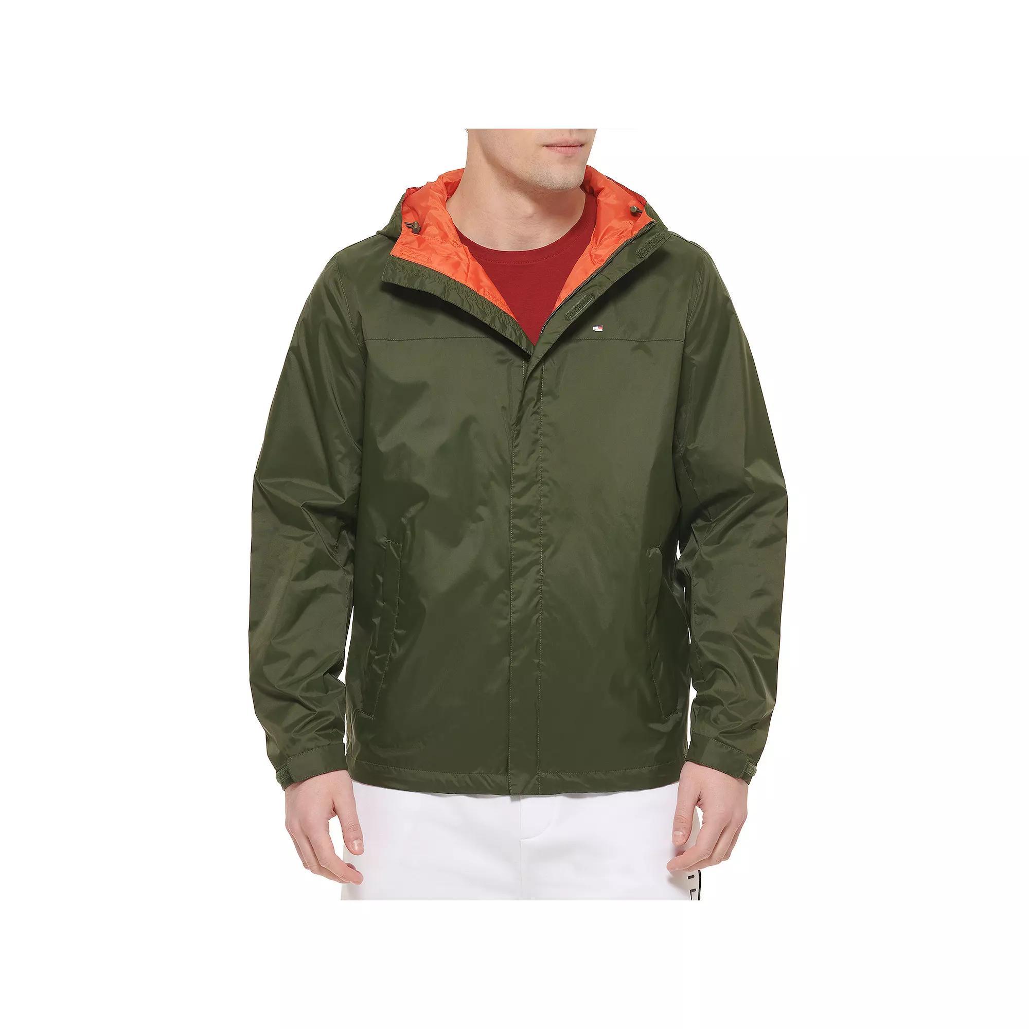 Big & Tall Tommy Hilfiger Hooded Rain Jacket, Men's, Size: 4XB, Green Product Image