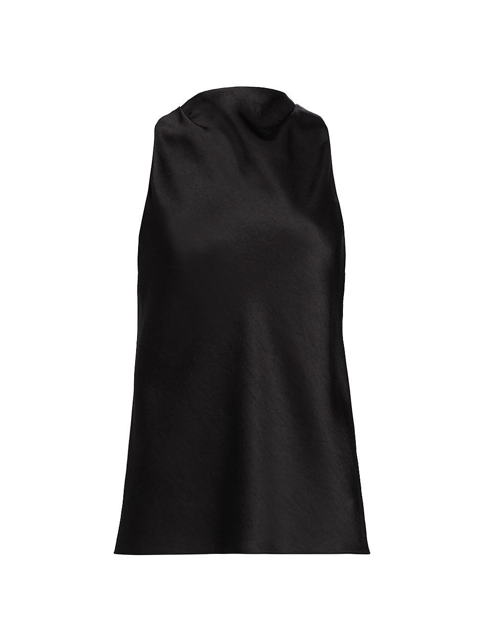 Womens Cowlneck Satin Bias Top Product Image