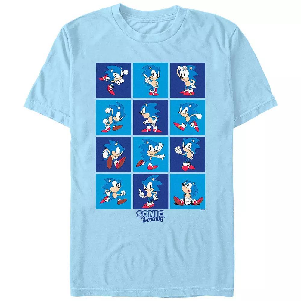 Men's Sonic The Hedgehog Strike A Pose Graphic Tee, Size: XXL, Light Blue Product Image