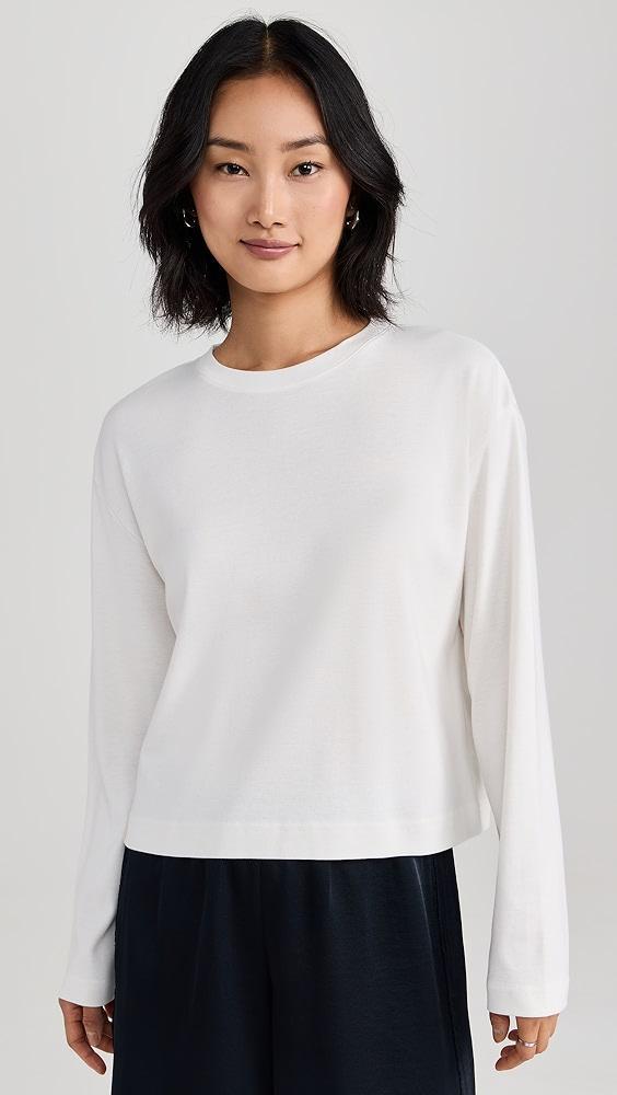Vince Relaxed Long Sleeve Cropped Crew Tee | Shopbop Product Image