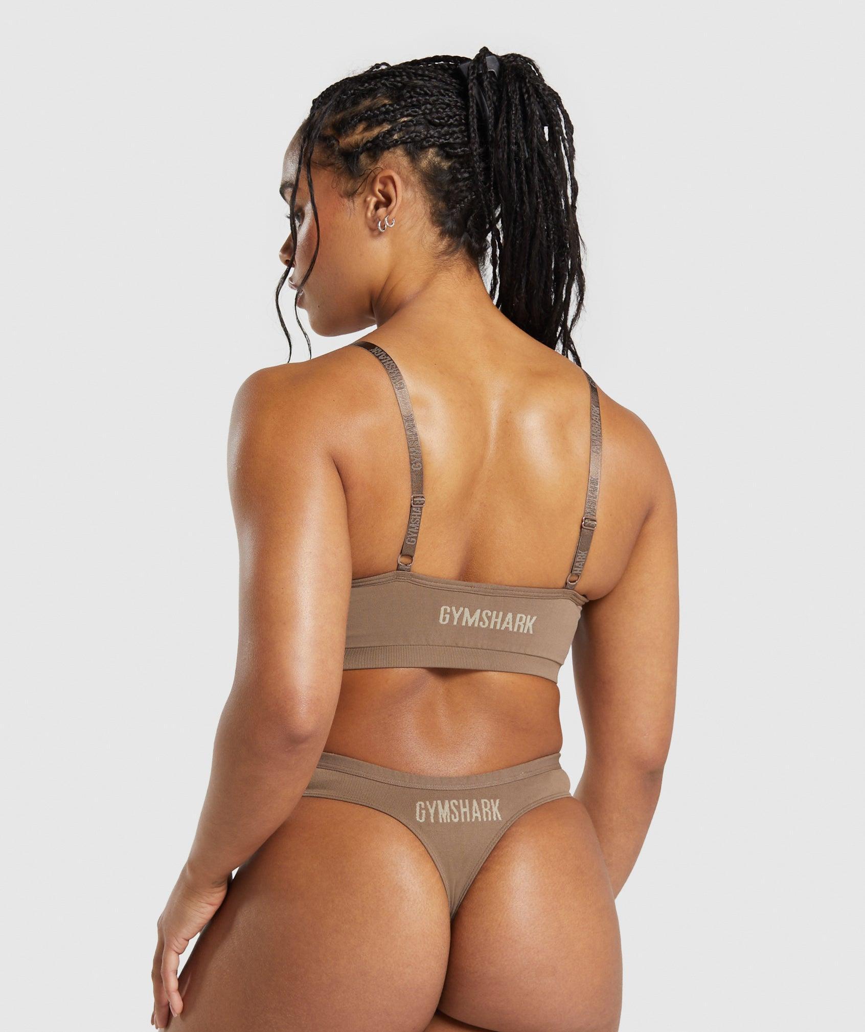 Gymshark Seamless V Neck Bralette - Soul Brown Female Product Image