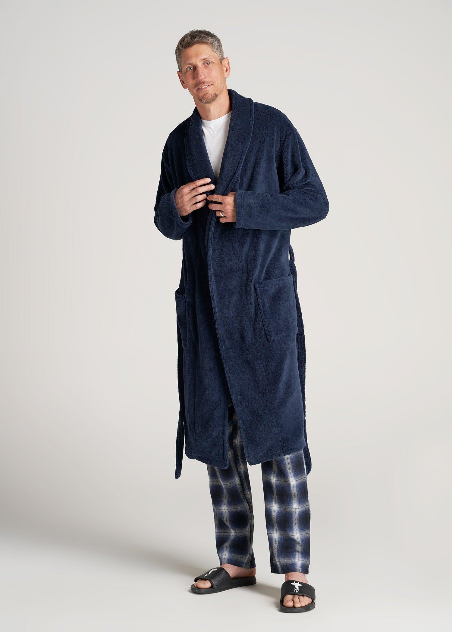 Tall Men's Robe in Navy Product Image