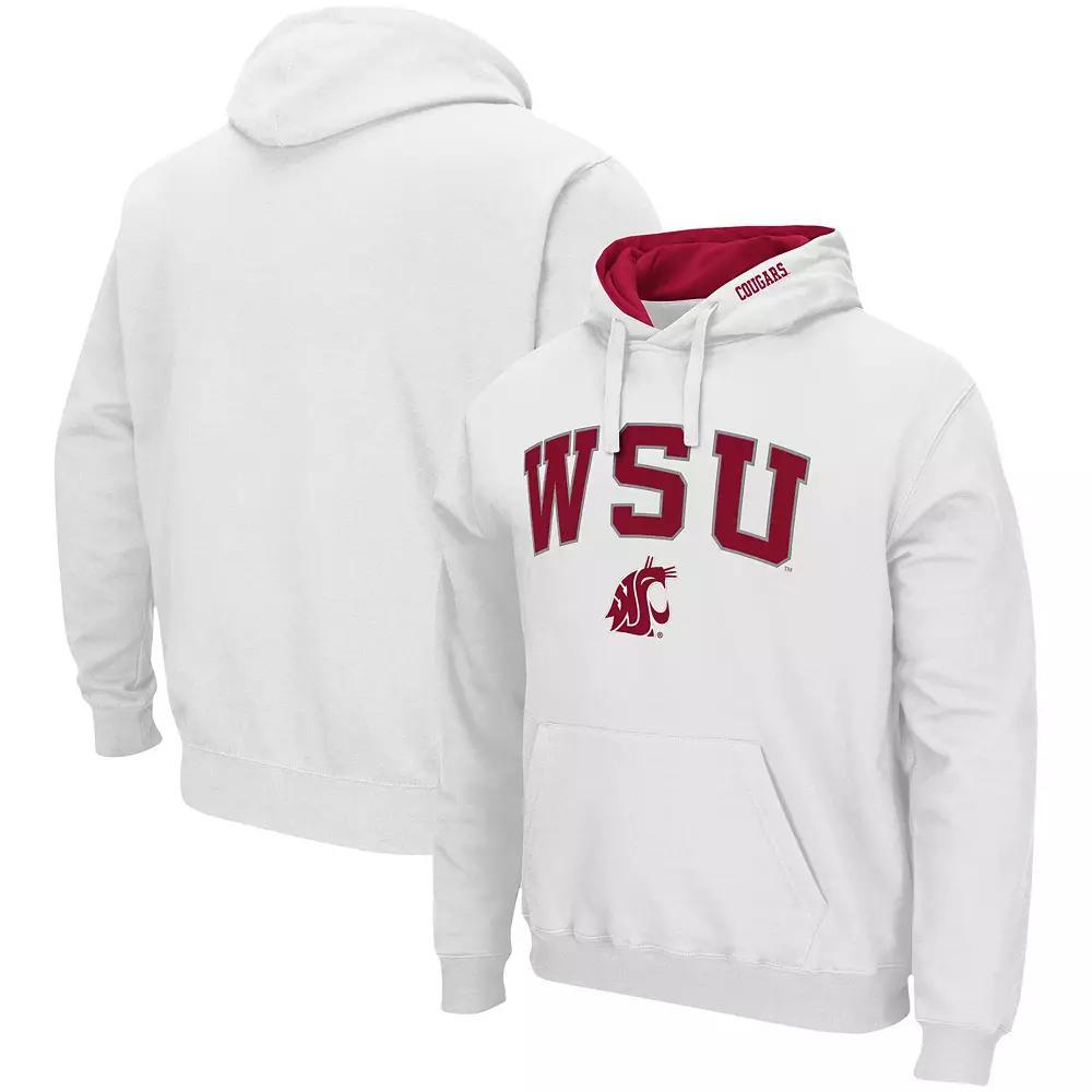 Men's Colosseum White Purdue Boilermakers Arch & Logo 3.0 Pullover Hoodie, Size: Large Product Image