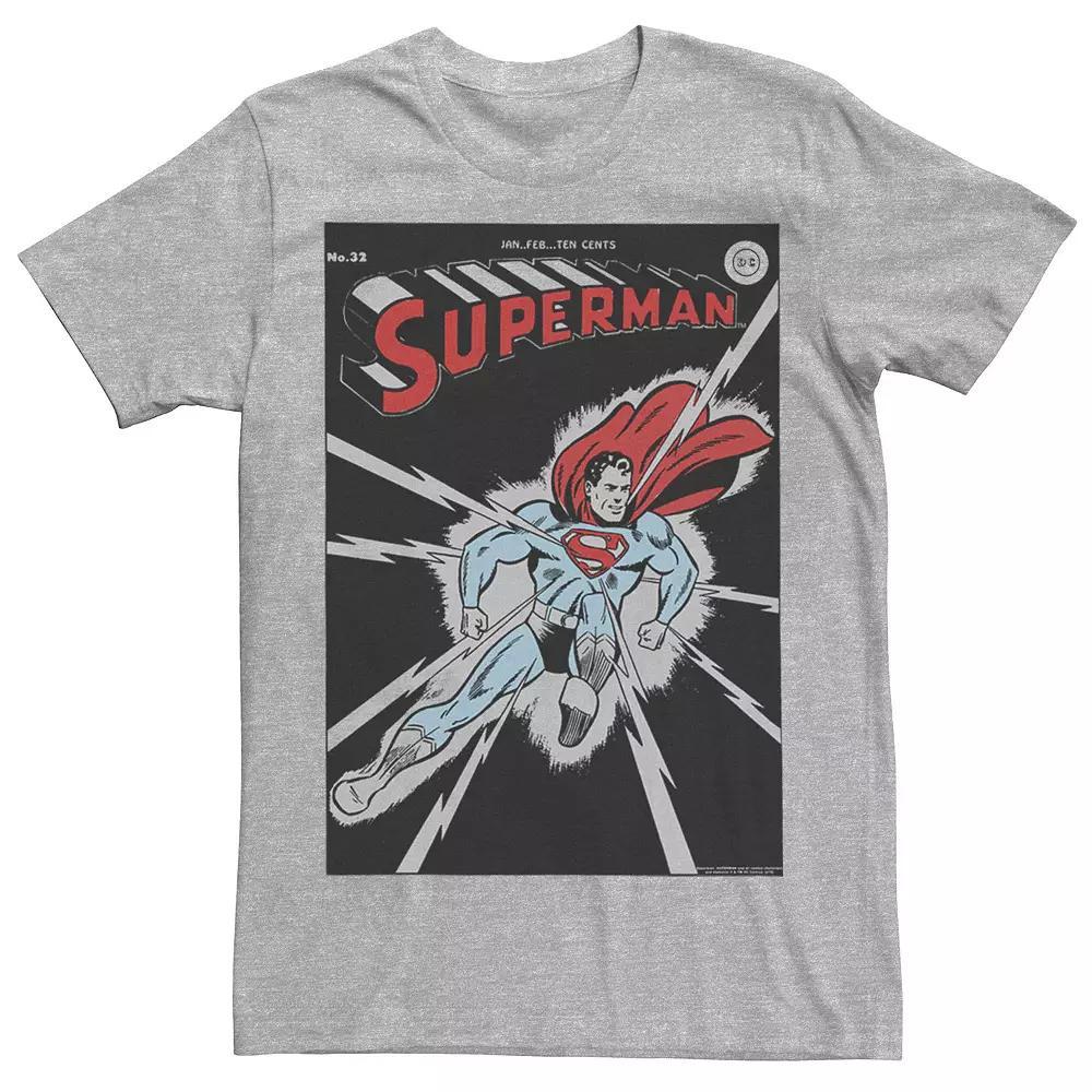 Men's DC Comics Superman No. 32 Comic Cover Poster Tee, Size: Large, Athletic Grey Product Image