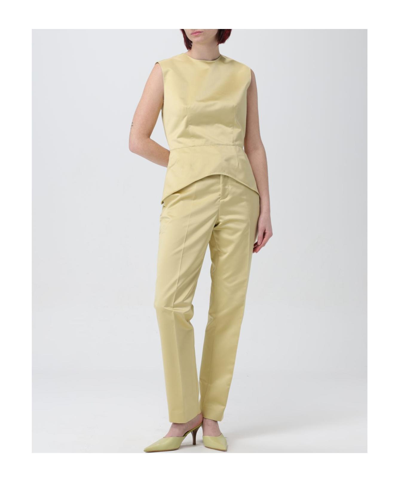 FABIANA FILIPPI Hot Sewing Detail Casual Pants In Yellow Product Image