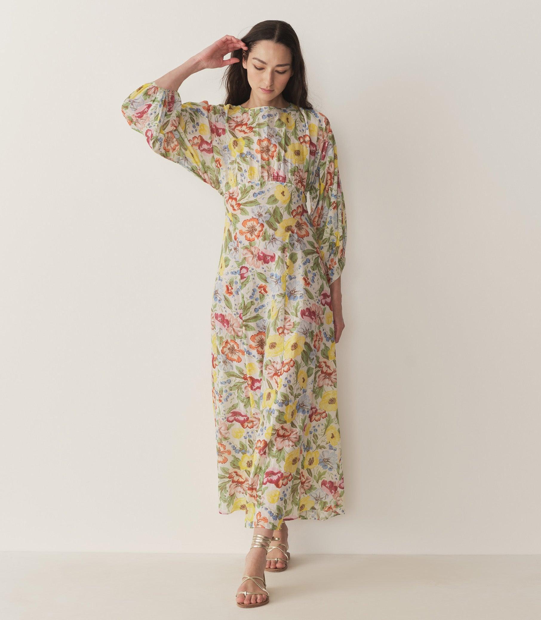 OLIANA DRESS -- BLANC ANEMONE BLOOM Product Image