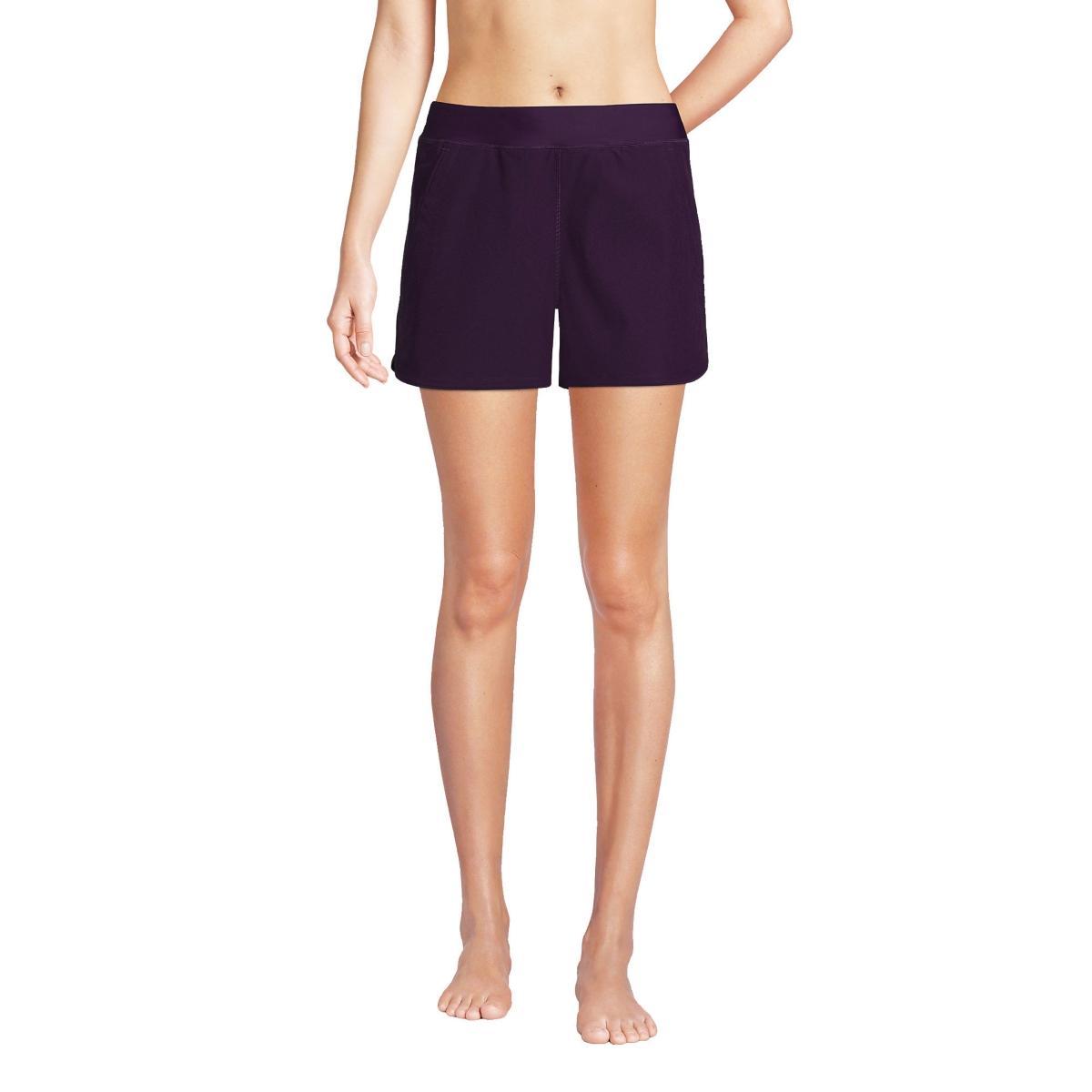 Women's Lands' End 3" Quick Dry Swim Shorts With Panty, Size: 14, Deep  Blue Product Image