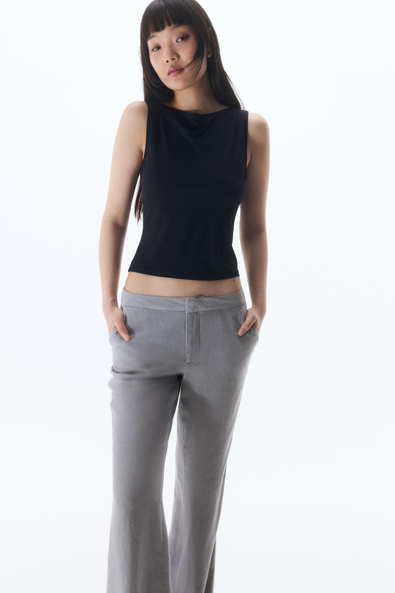 Linen-Blend Dress Pants Product Image
