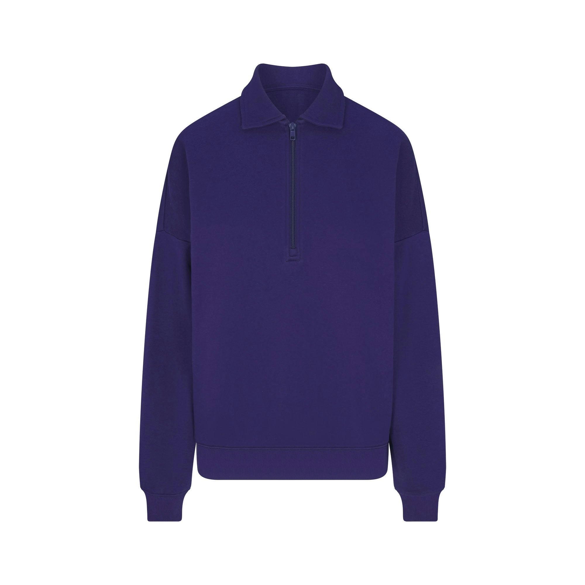 COTTON FLEECE OVERSIZED QUARTER ZIP PULLOVER | CONCORD Product Image