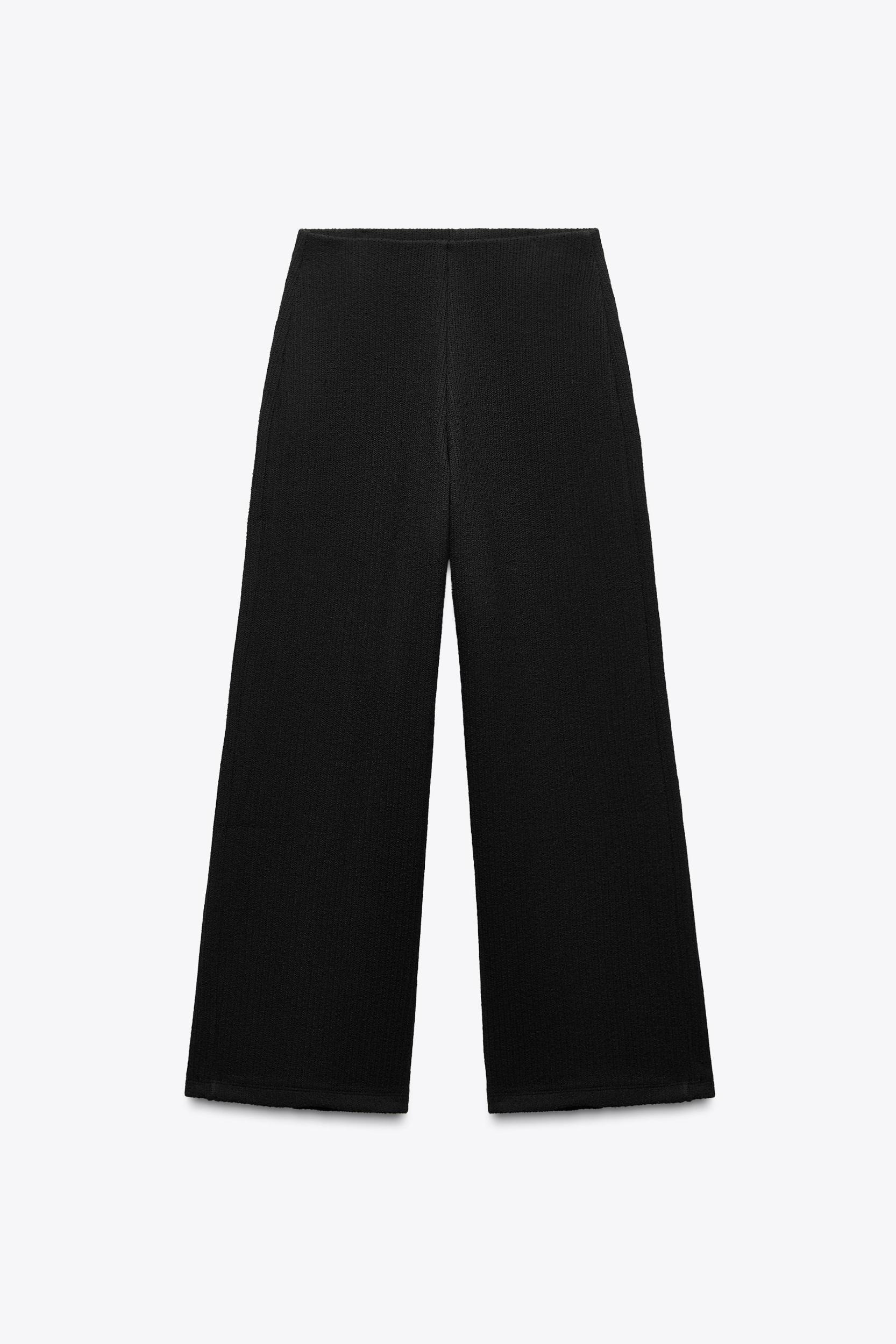 TEXTURED WIDE LEG PANTS Product Image