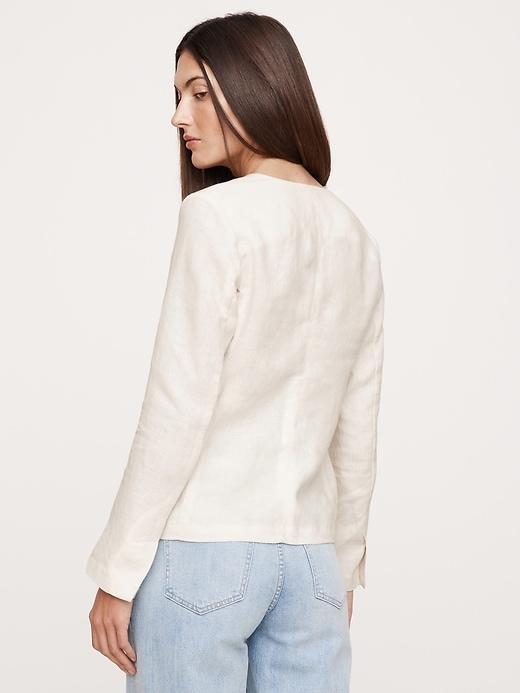 Linen Blazer Top Product Image