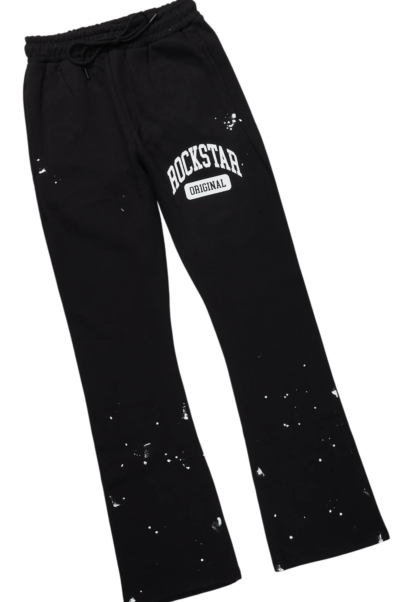 Rainer Black T-Shirt/Stacked Track Pant Set Male Product Image