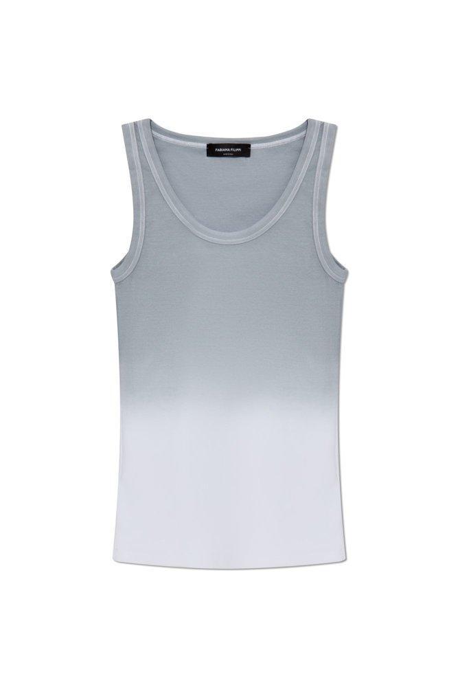 FABIANA FILIPPI Gradient-print Jersey Tank Top In Grey Product Image