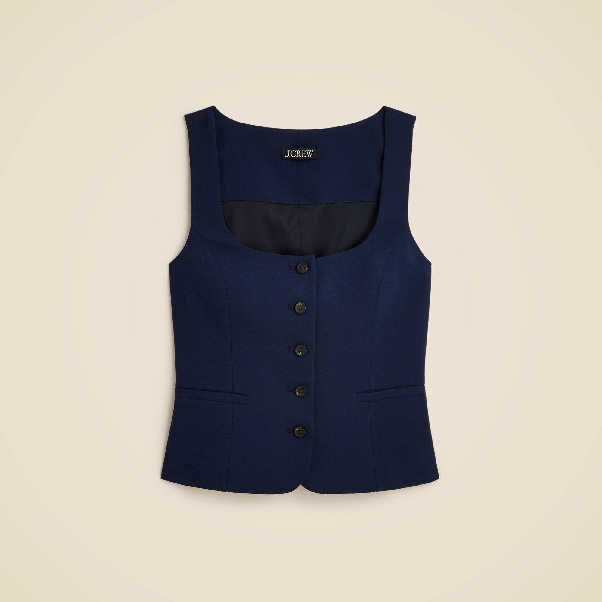 Scoopneck vest in drapey crepe Product Image