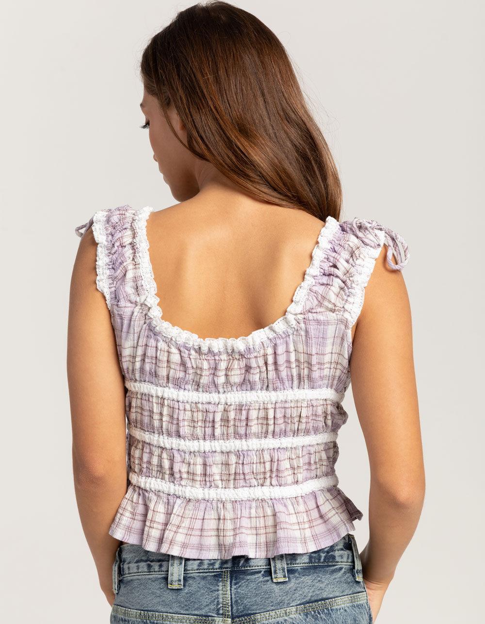 BDG Urban Outfitters Check Tie Front Womens Cami - MULTI Product Image