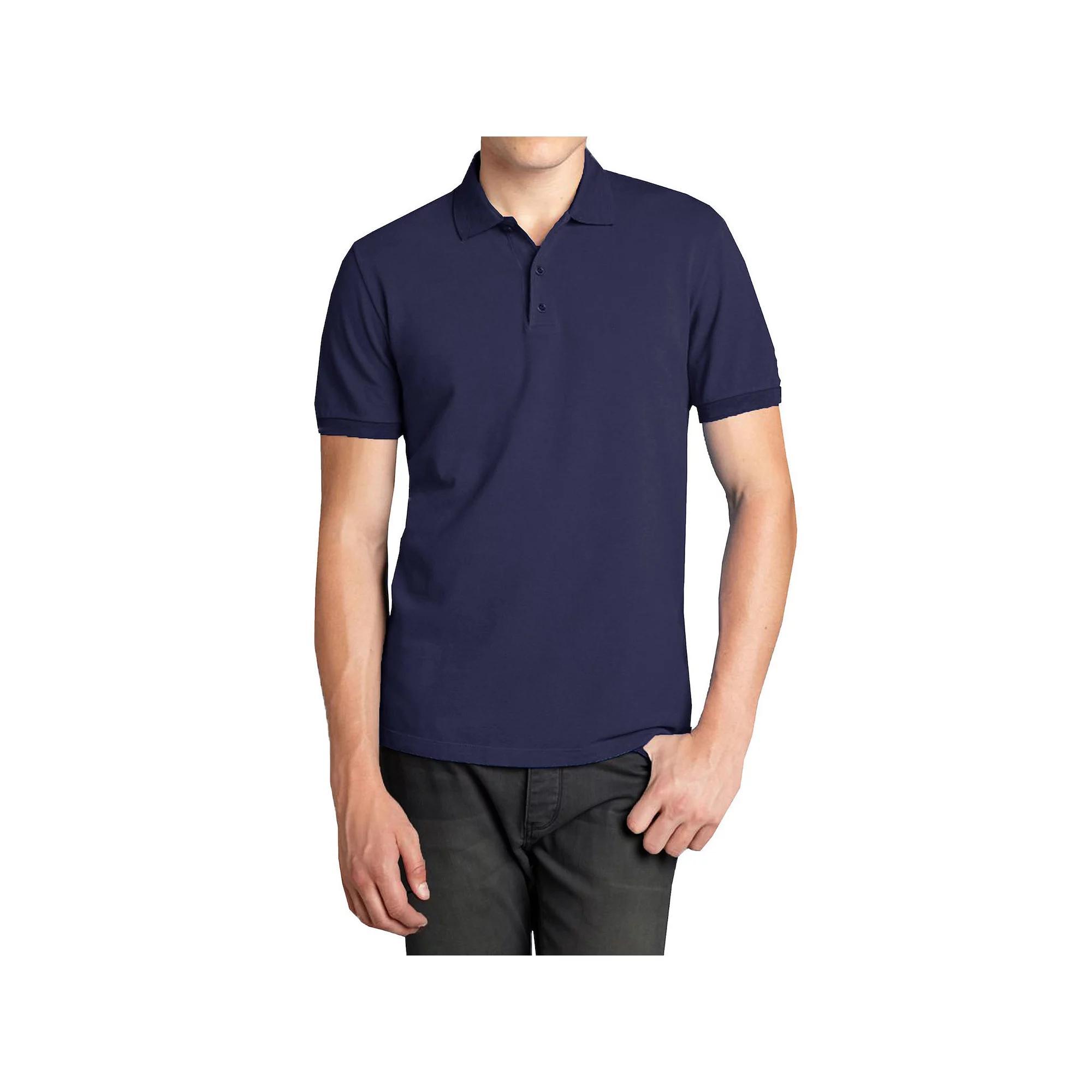 Men's Galaxy Short Sleeve Pique Polo, Size: XXL, Blue Product Image
