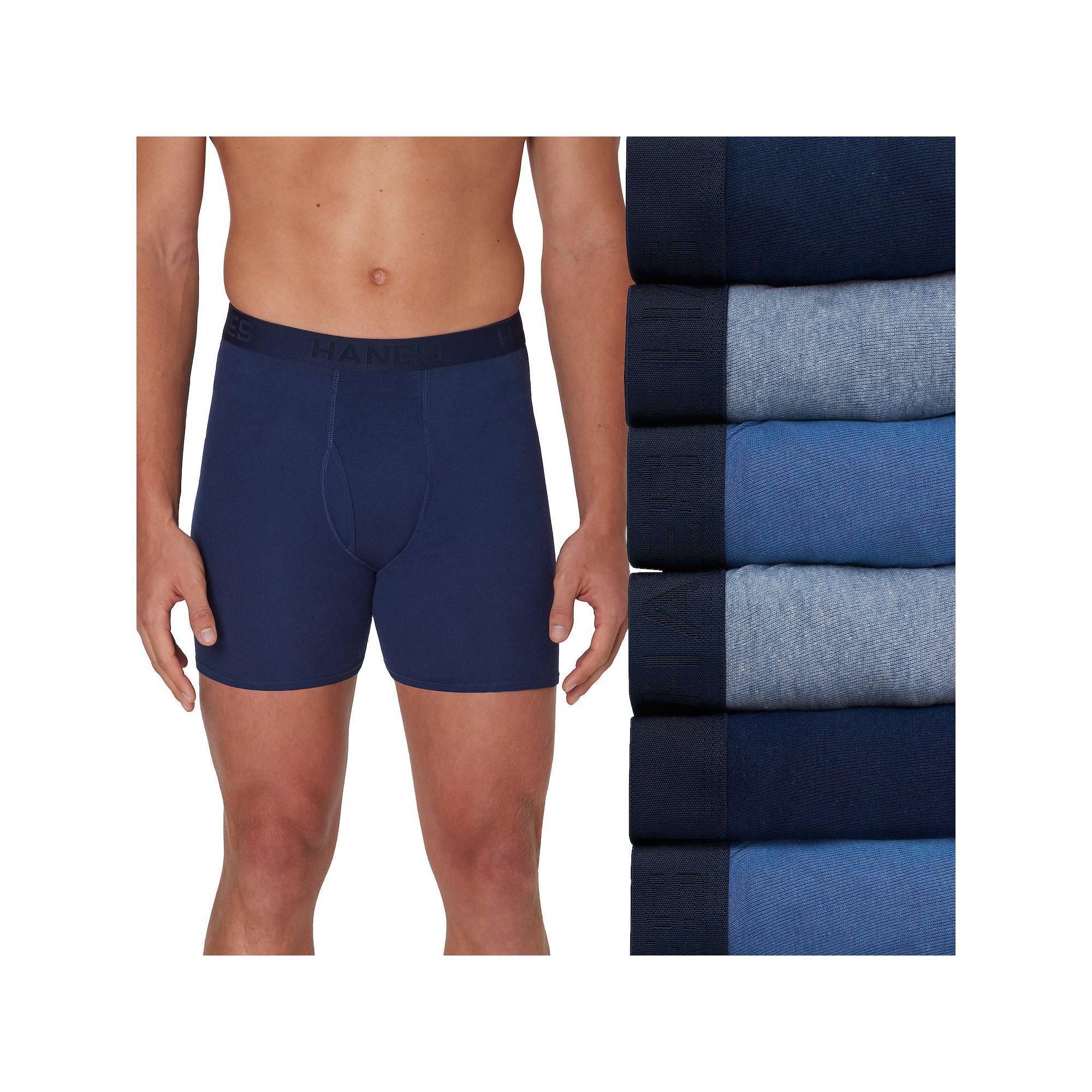 Hanes Ultimate 5-Pack Men's Ringer Style Boxer Brief Underwear, Size: Medium, Black Gray Product Image