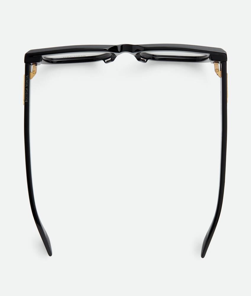 Women's Classic Acetate Square Eyeglasses in Black/transparent Product Image