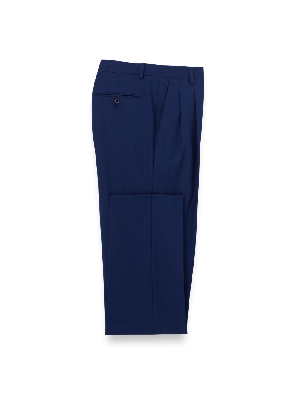 Wool Stretch Bengaline Suit Pants - Blue Product Image