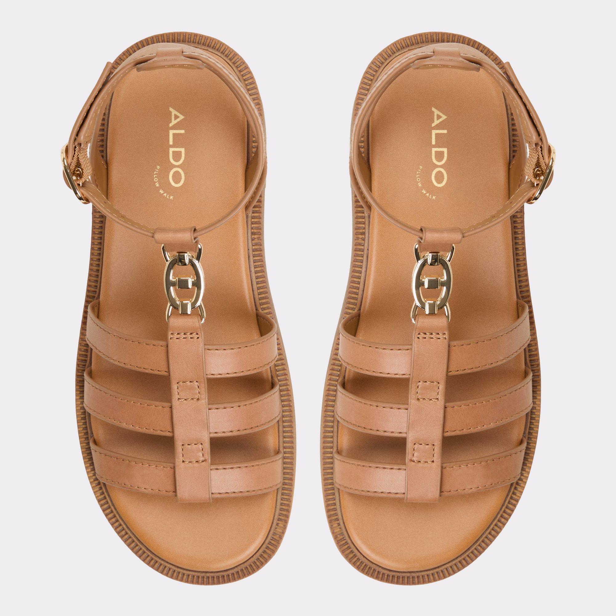 ALDO Lamington - Women's Strappy Sandal Sandals - Brown, Size 8 Product Image