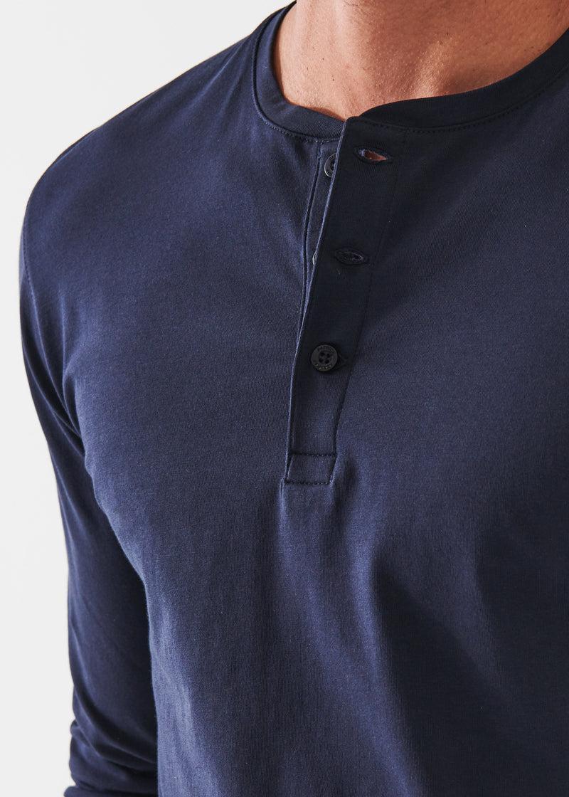 PATRICK ASSARAF PIMA COTTON STRETCH HENLEY Product Image