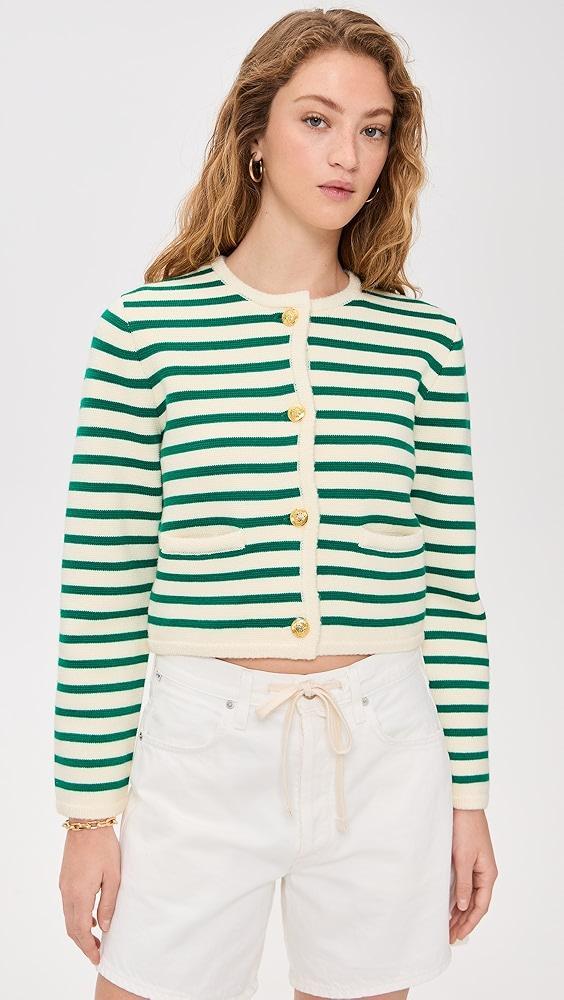 English Factory Knit Striped Sweater Cardigan | Shopbop Product Image
