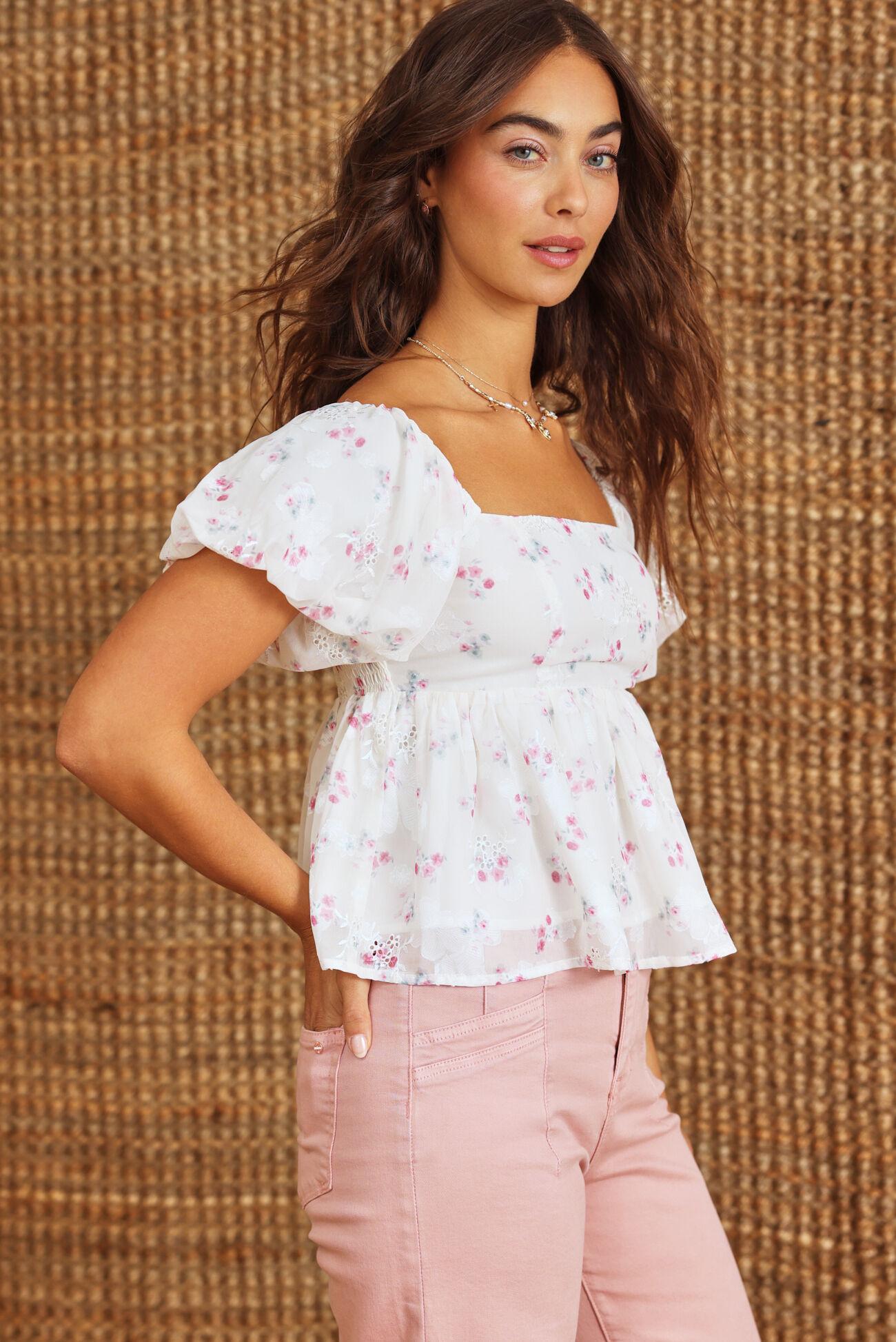 Samara Puff Sleeve Floral Babydoll Product Image
