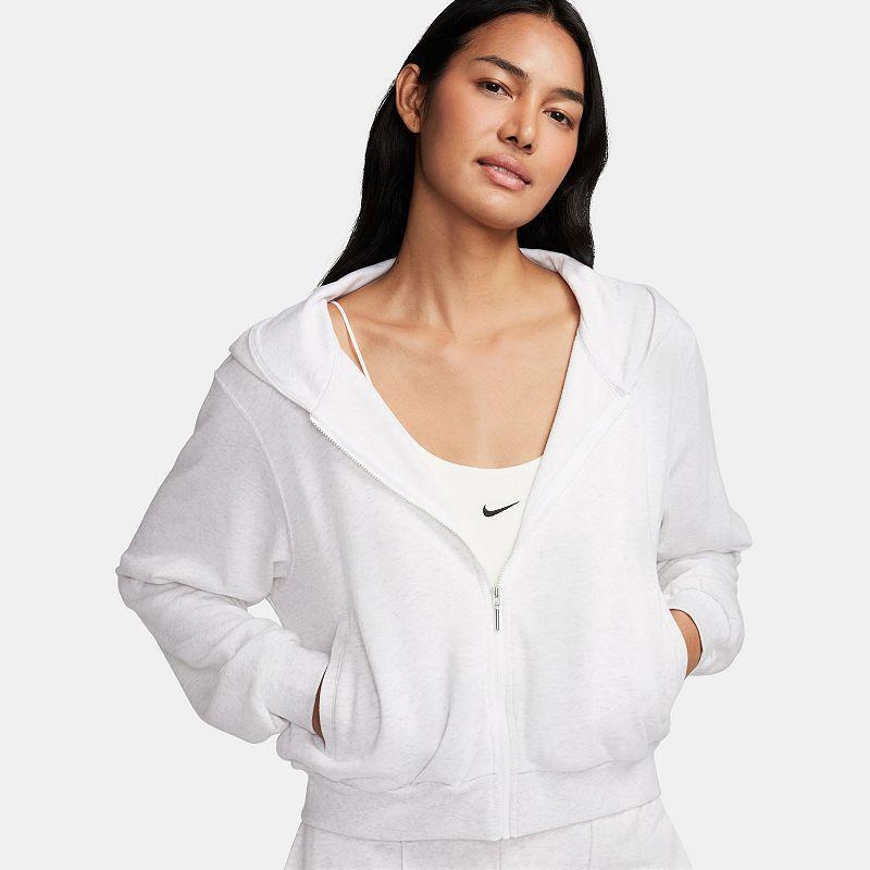 Women's Nike Sportswear Chill Terry Full-Zip Hoodie, Size: Large, Birch Grey Product Image