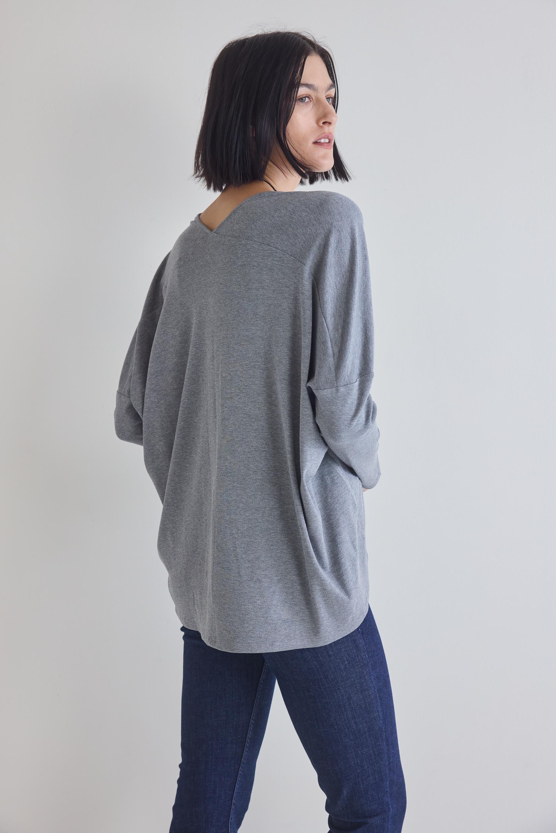 The Ribbed Dolman Long Sleeve Top Product Image