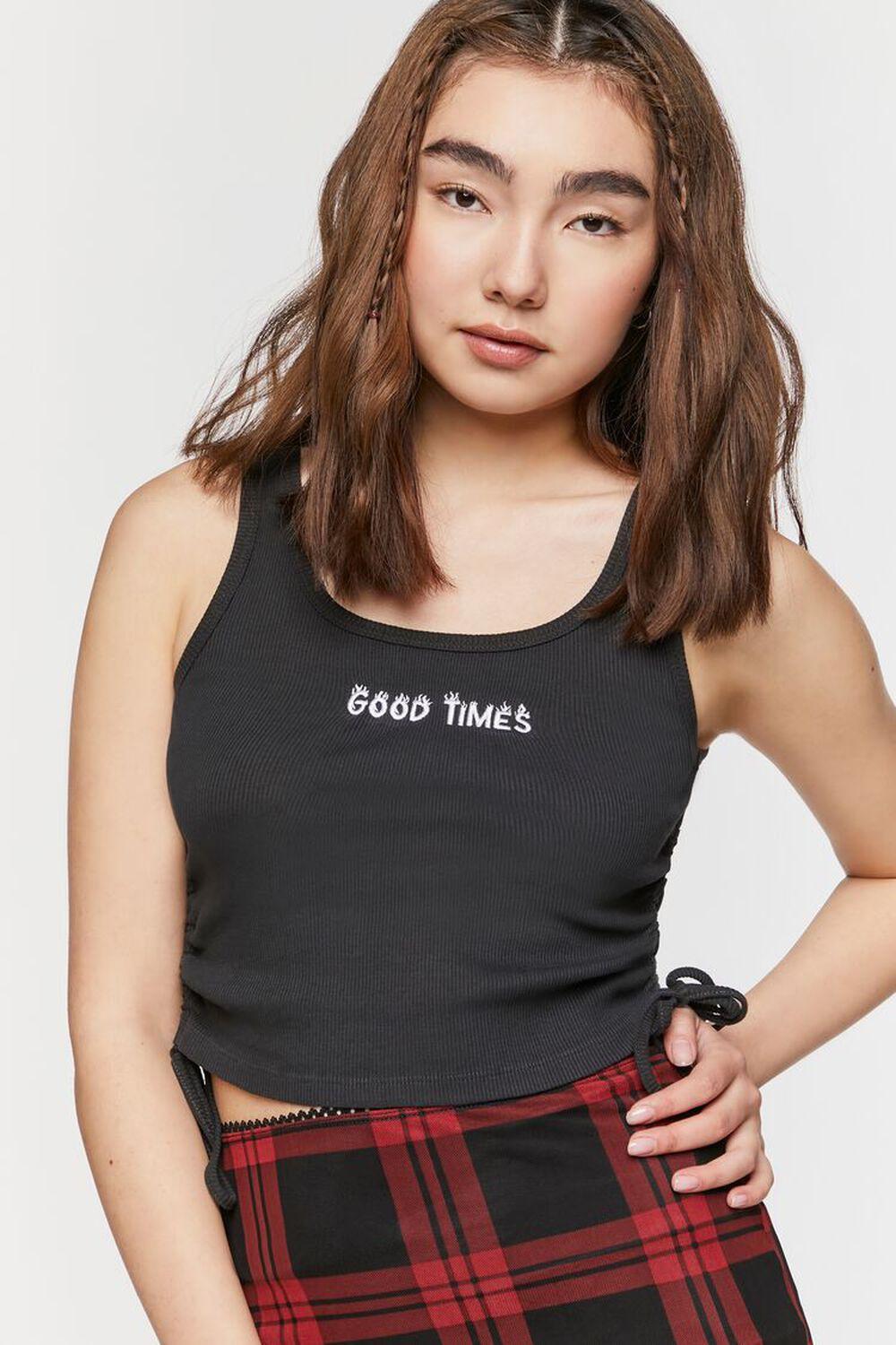 Good Times Graphic Drawstring Tank Top | Forever 21 Product Image