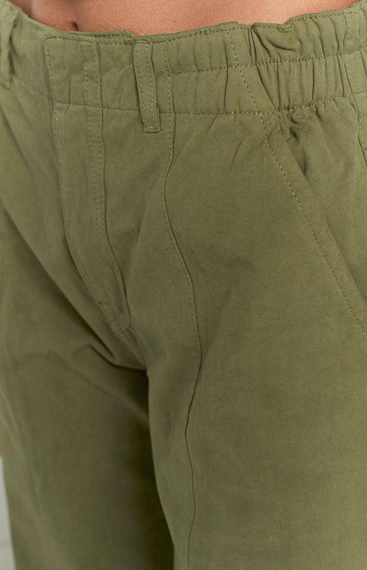 Millie Khaki Low Rise Cargo Trousers Product Image