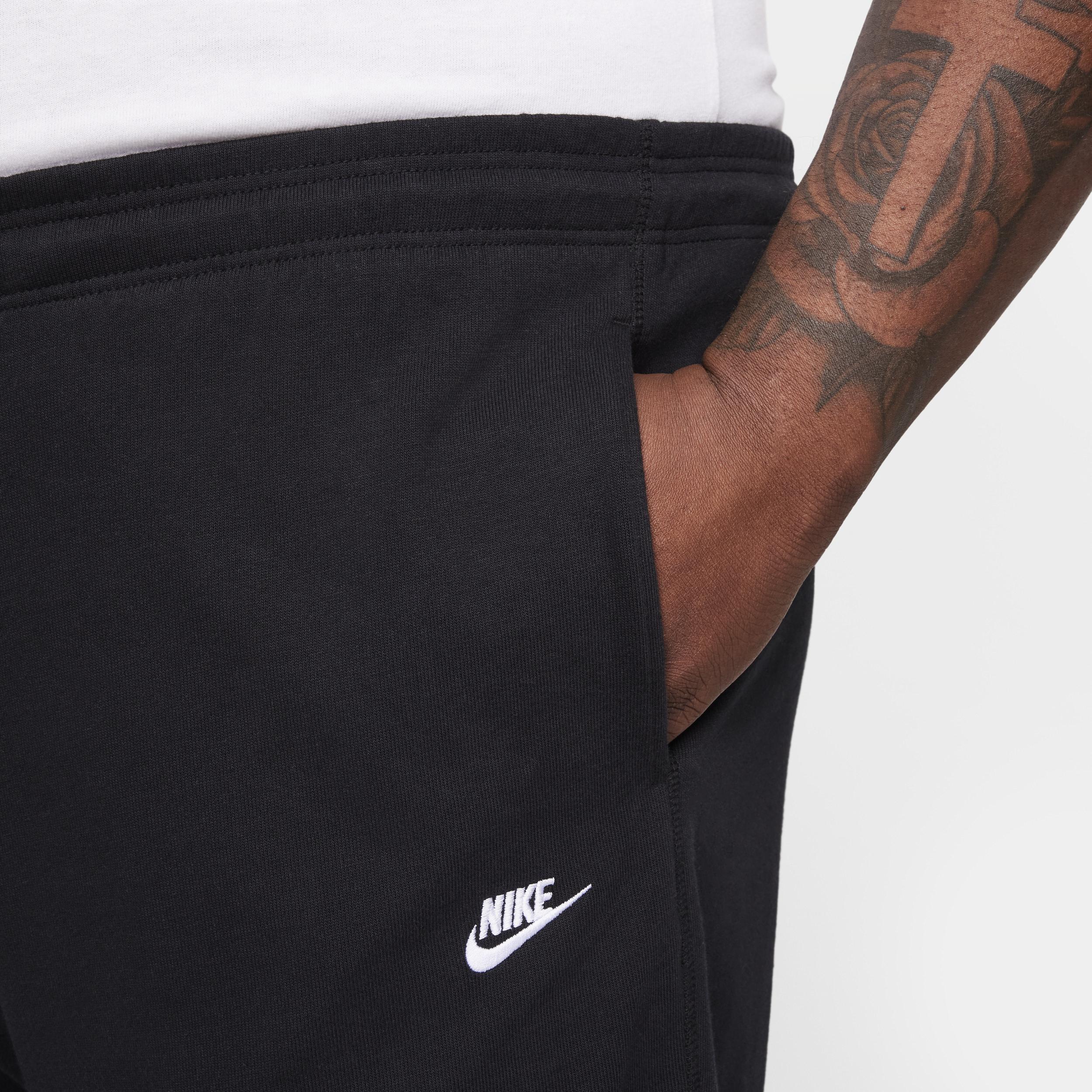 Big & Tall Nike Club Knit Joggers, Men's, Size: 3XL Tall, Black White Product Image
