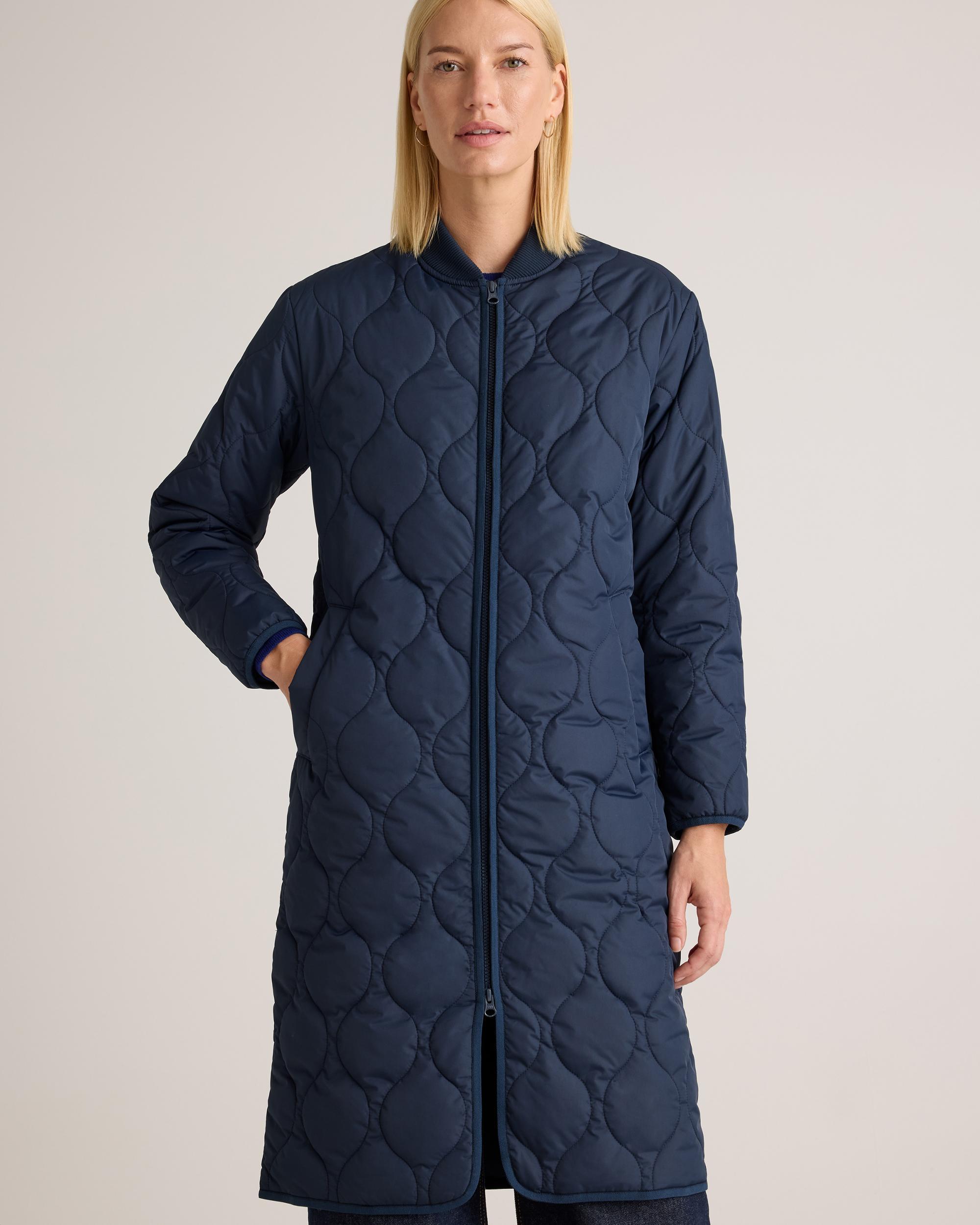 Quince | Women's Featherless Quilted Puffer Long Coat Size XL, Recycled Polyester Product Image