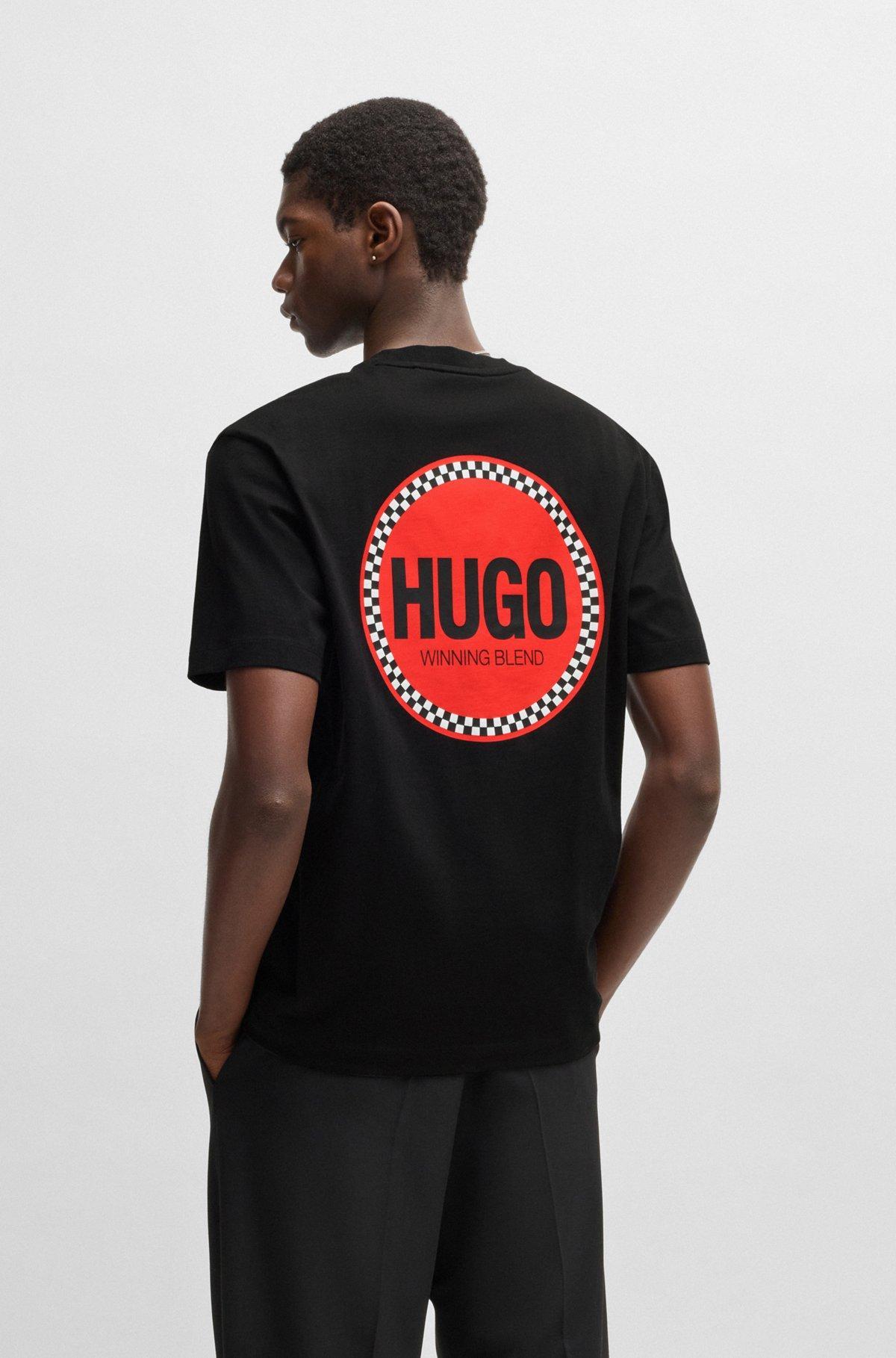 Cotton-jersey T-shirt with racing logos Product Image