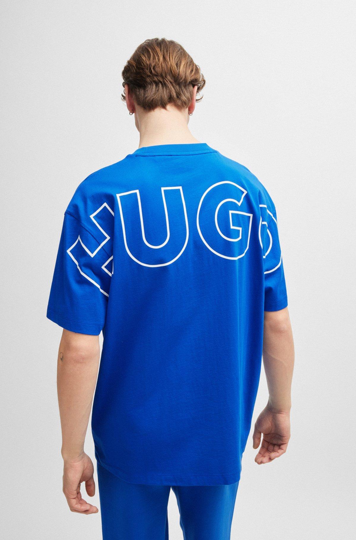 Cotton-jersey T-shirt with outline logos Product Image