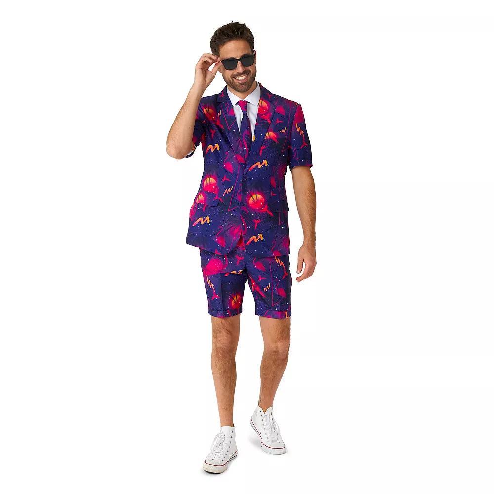 Men's Suitmeister Summer Retro Beach Party Suit, Size: Medium, Summer Retro Neon Blue Product Image