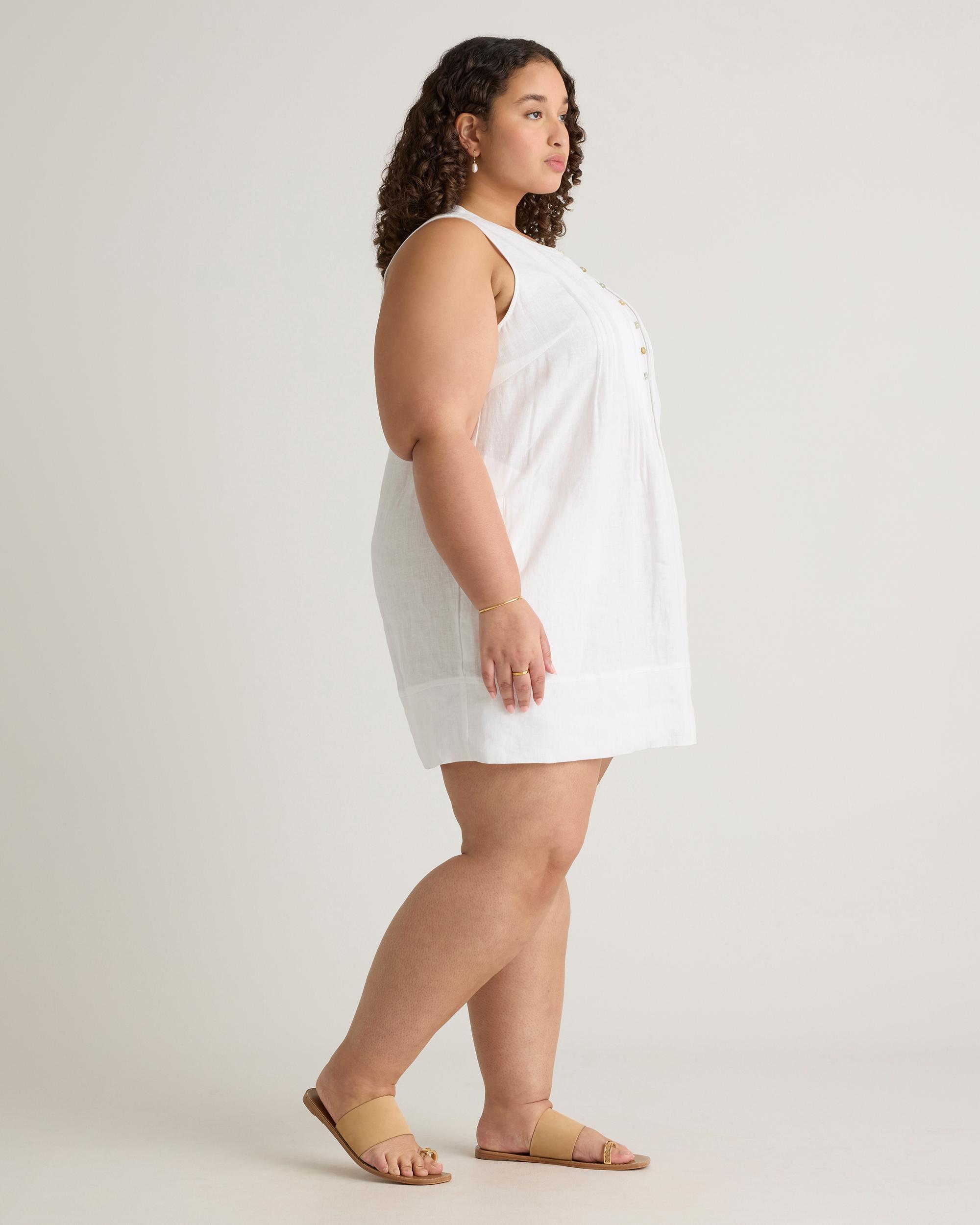 Quince | Women's 100% European Linen Sleeveless Swing Dress Product Image