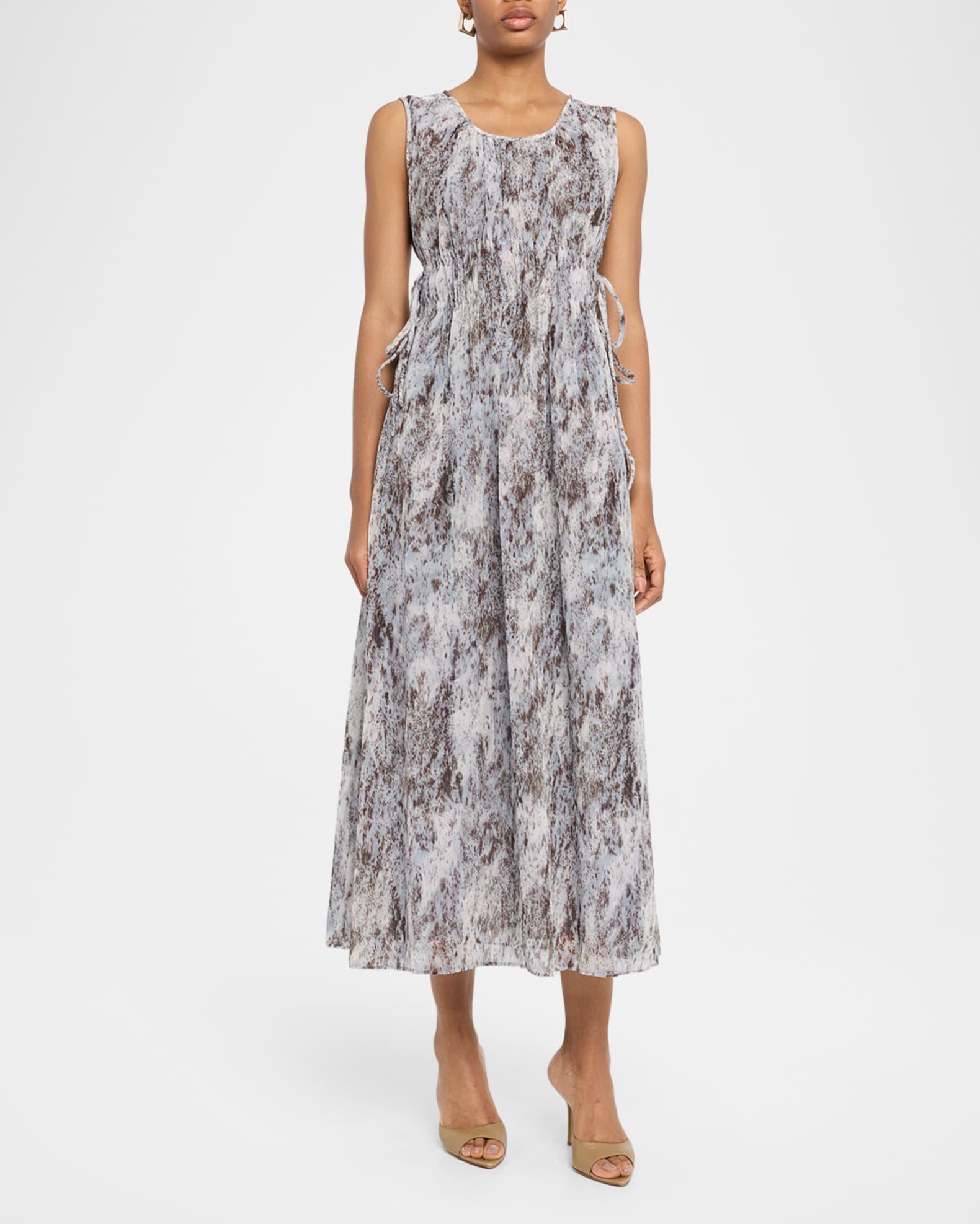 Sleeveless Gathered Waist Midi Dress Product Image
