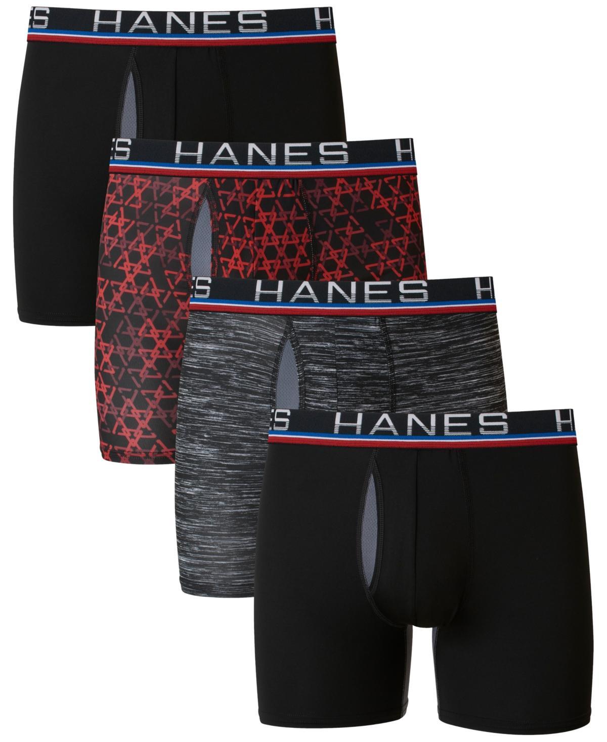 Hanes Ultimate Mens Performance Boxer Brief Underwear, X-Temp, Assorted 4-Pack 2XL Product Image