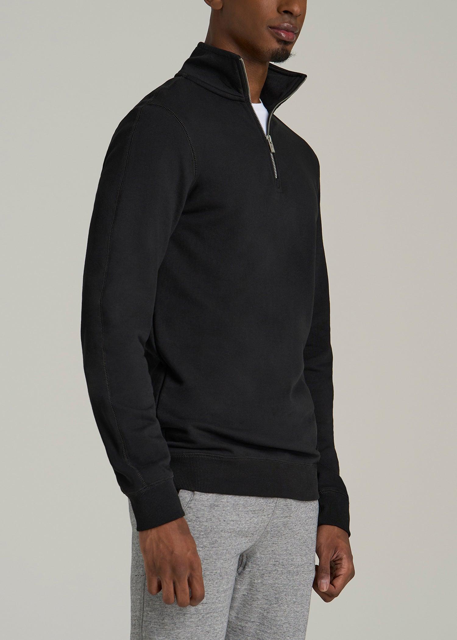 Wearever 2.0 French Terry Quarter-Zip Tall Men's Sweatshirt in Black Product Image
