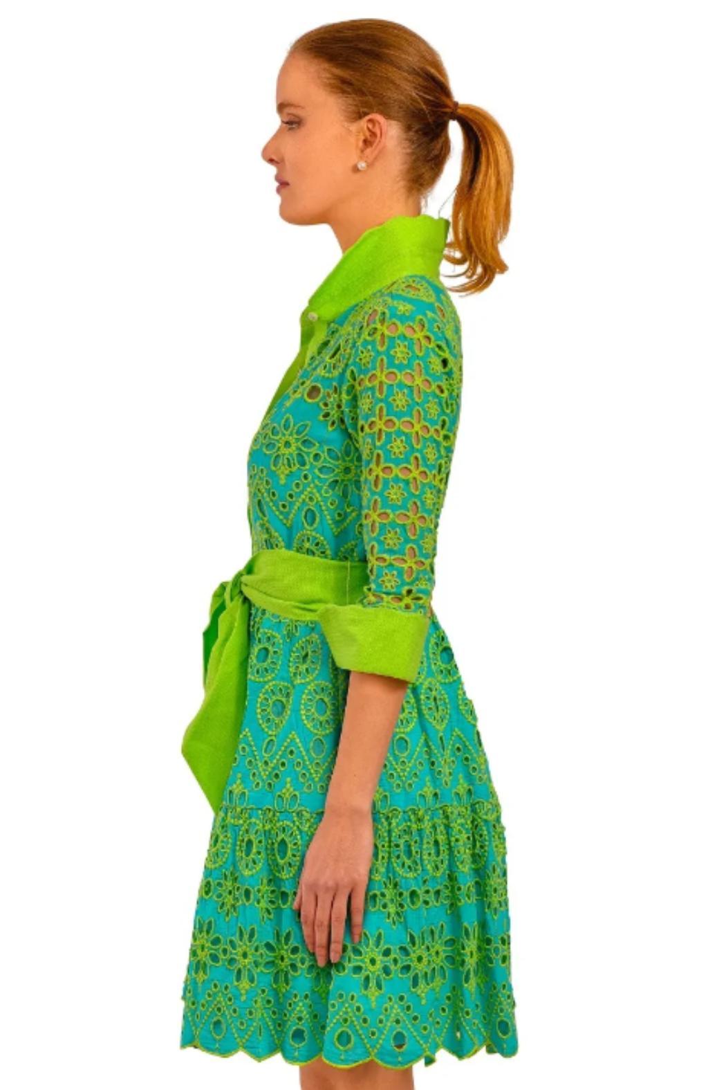 Tie Waist Eyelet Dress Product Image