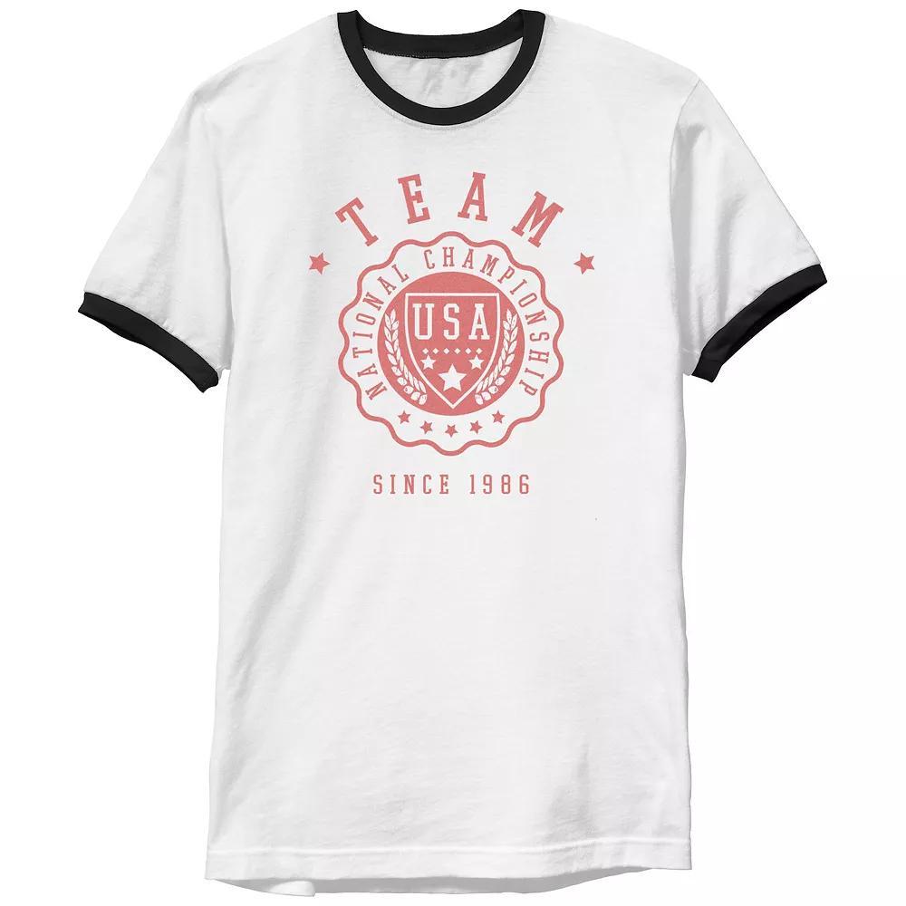 Mens Team USA Since 1986 Ringer Graphic Tee Product Image