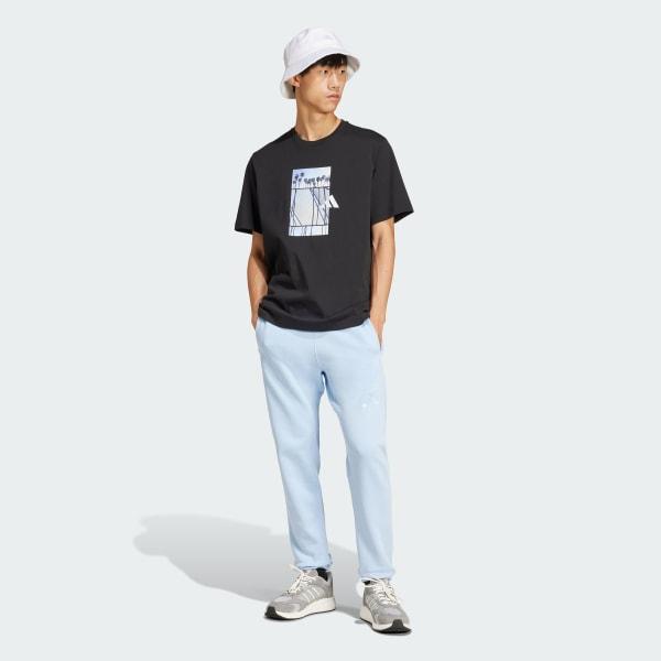 adidas Lens Elevated Graphic Tee Olive Strata M Mens Product Image