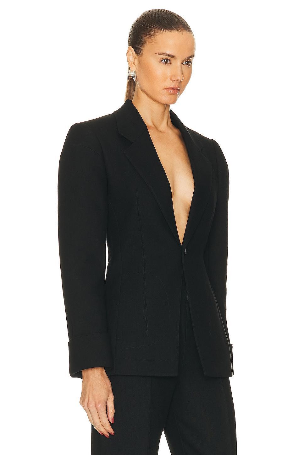 Bottega Veneta Structured Double Melange Jacket Product Image