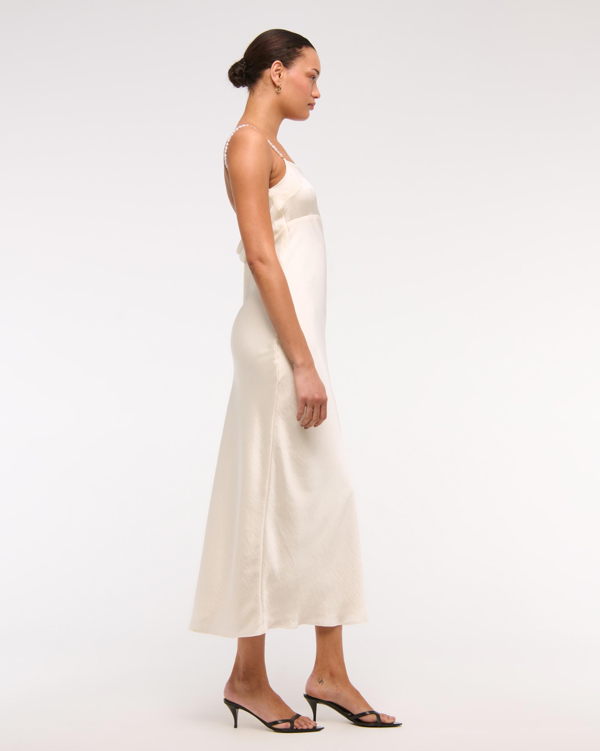 Faux Pearl Strap Maxi Dress Product Image