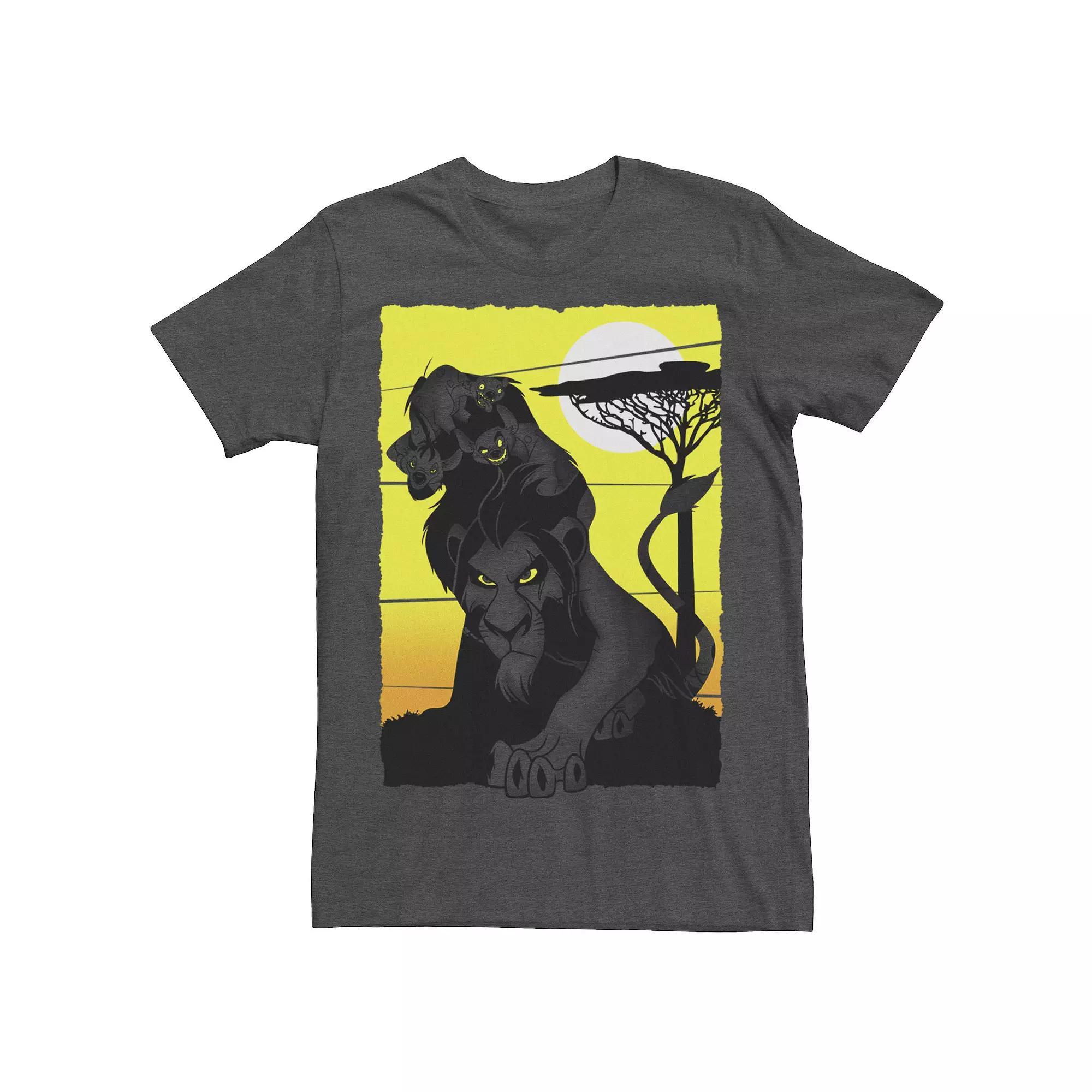 Disney's The Lion King Scar And Hyenas Men's Group Poster Tee, Size: Large, Royal Product Image