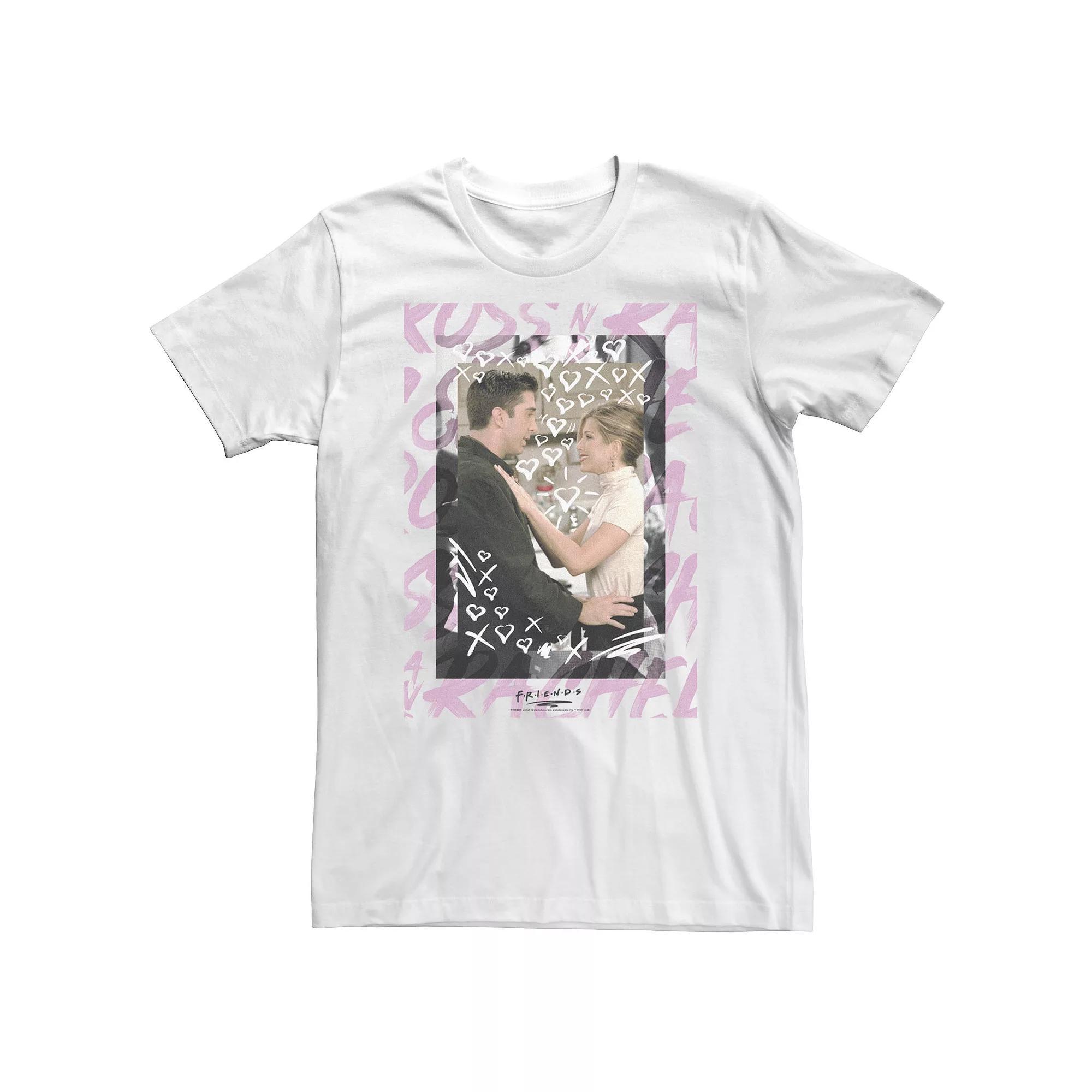 Big & Tall Friends Ross And Rachel Tee, Men's, Size: XXL Tall, White Product Image