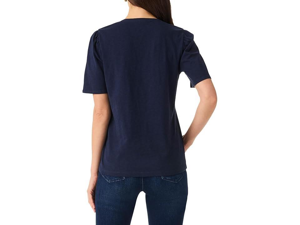 Womens Split-Neck Cotton T-Shirt Product Image