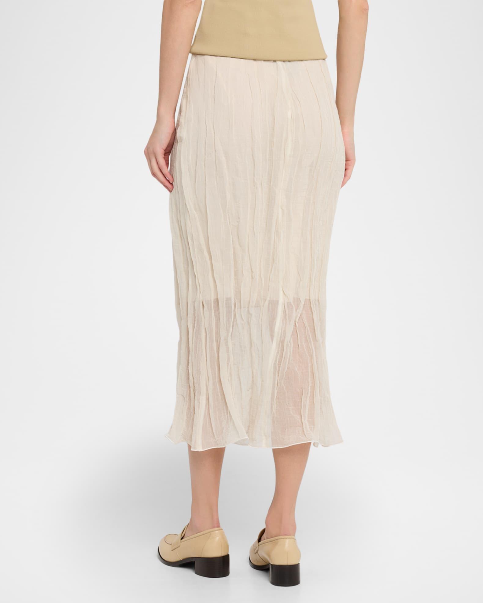 James Crinkled Cotton Midi Skirt Product Image