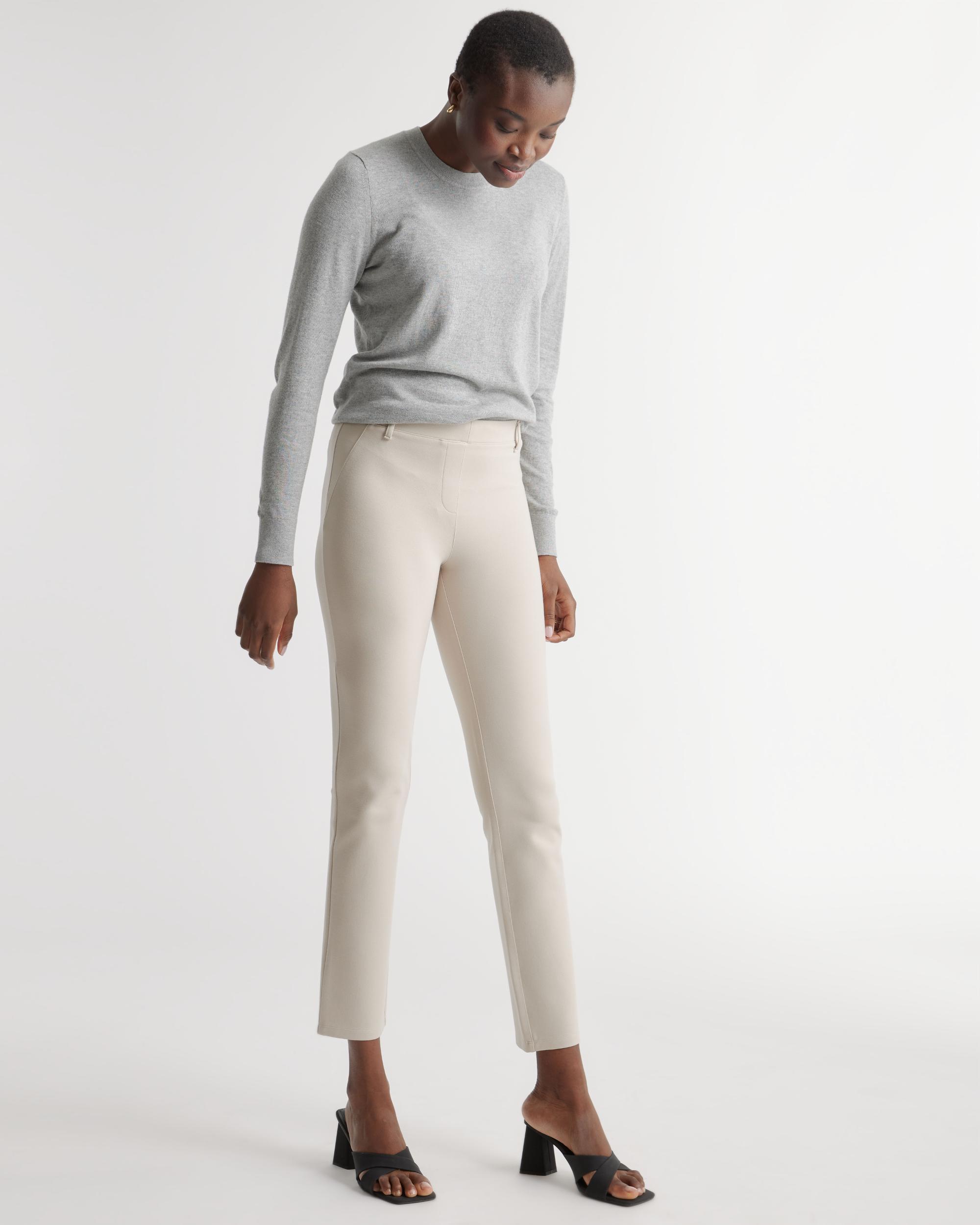 Quince | Women's Ultra-Stretch Ponte Straight Leg Pants Rayon Product Image